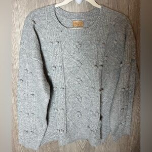 POL Grey Pom Pom Sweater Size Small